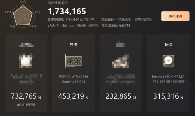 学生党首选的神级显卡，千元极致性价比，蓝戟A750到底有多香？