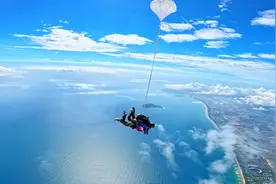 低空跳伞助力三亚乡村振兴“展翅翱翔”图片