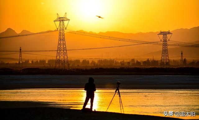景泰盐沼湿地暮秋风景异