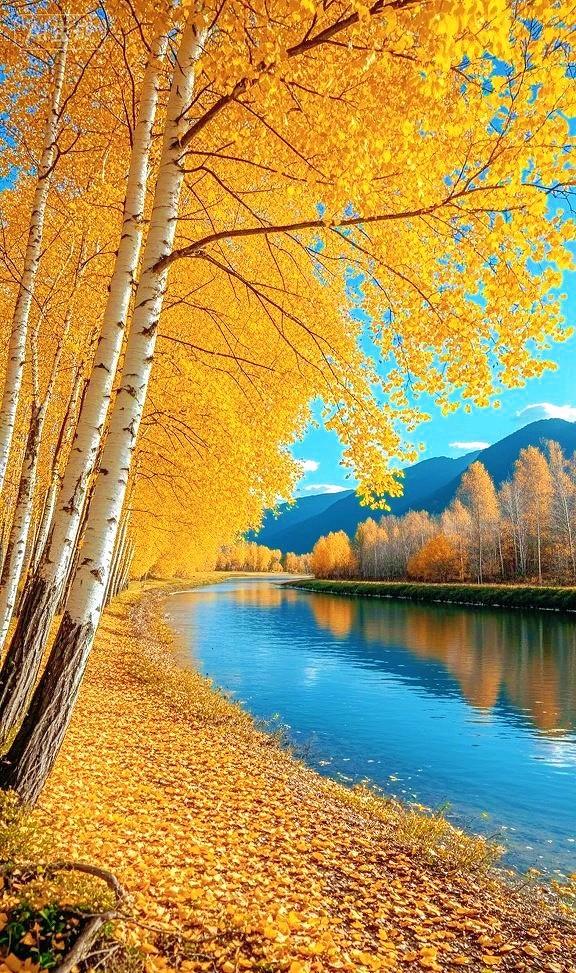 这片金黄白桦林太治愈了