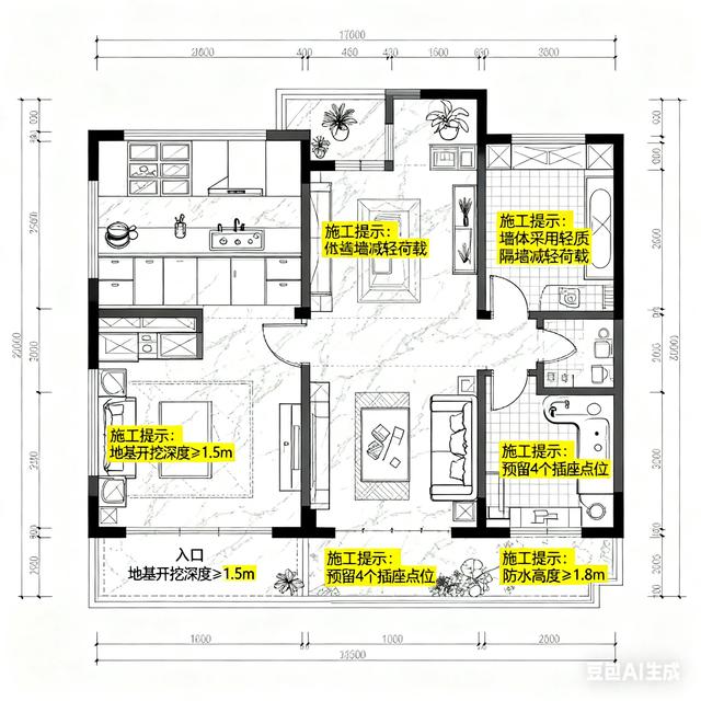面宽12米×进深10米自建房平面布局解析与优化建议