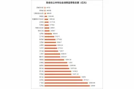 31省份上半年消费排行榜：苏粤鲁总量稳居前三 海南增速领跑图片