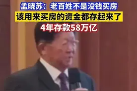 孟晓苏：老百姓不是没钱买房，而是把该用来买房的钱都存起来了！图片