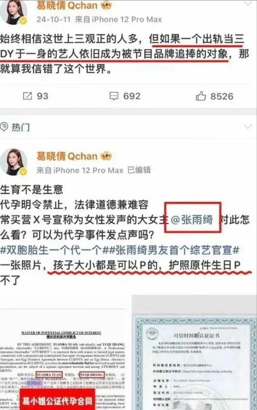 国家出手，张雨绮恐彻底凉凉！私生活再添实锤，不止代孕这么简单