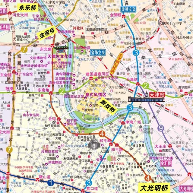 “桥”见天津，海河上的桥真多，从永乐桥走到海津大桥有17座