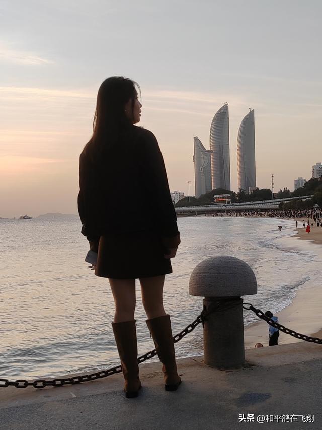 厦门海滨的落日之梦