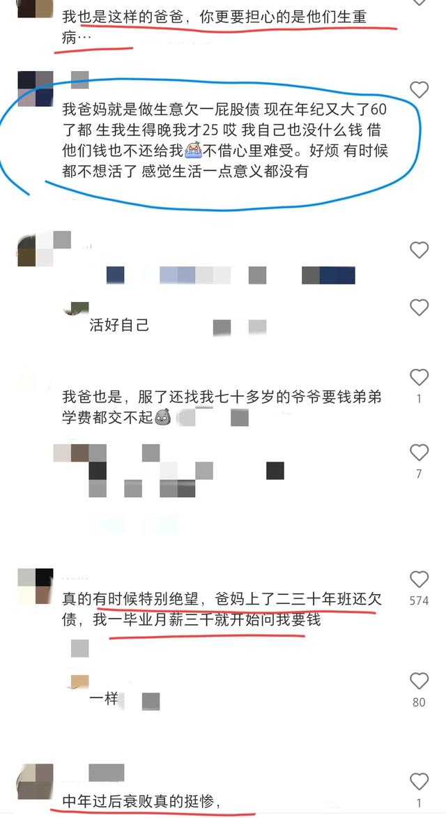 博主抱怨父亲100块都没有，还不愿找工作！网友：中年衰败致命啊