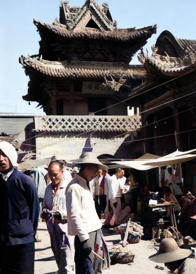 1942年，日本摄影师镜头里的山西沁水县，看看真实的汉奸嘴脸