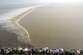 世上有千万条河流，为什么钱塘江大潮独步天下？图片