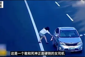 山东女司机高速停车挑战死神，教育我们生命的重要性图片