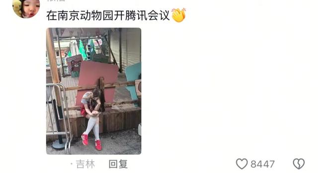 你在外边玩的正开心接到领导消息，网友 ：在动物园开腾讯会议
