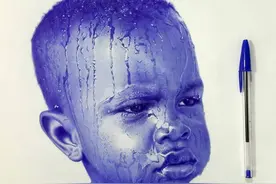 难以置信！区区一支圆珠笔，画超写实骗20万人：差点误会成照片图片
