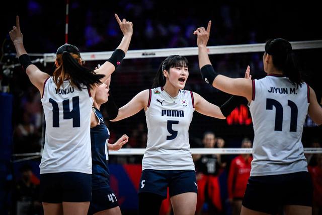 韩国0-3惨败，世联赛最新积分榜如下，中国女排第六，日本掉第5！