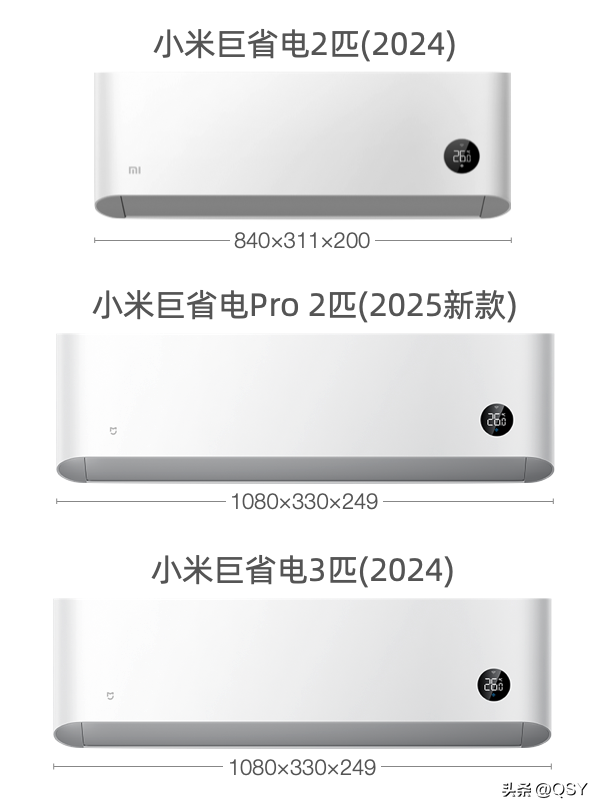 小米巨省电Pro 2匹拆机 15cc双缸压缩机配3匹大内机
