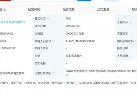 安徽两家国资共同出资3亿元成立一合伙企业图片