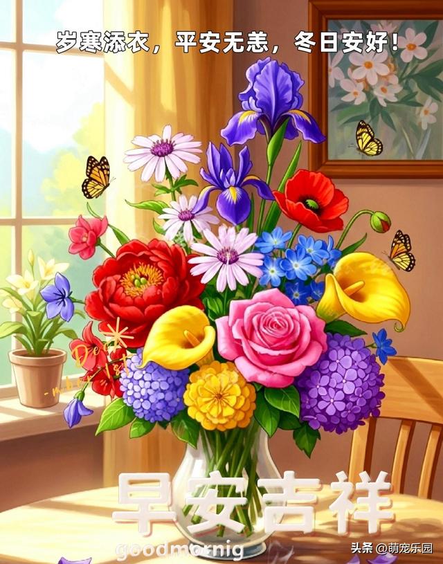 冬日清晨光线钻窗缝	，那份温暖轻抚心房，让光明走进你的世界