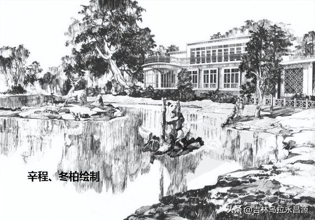除了花窖角亭，吉林市江南公园迎宾楼前也曾是游客热捧的拍照地