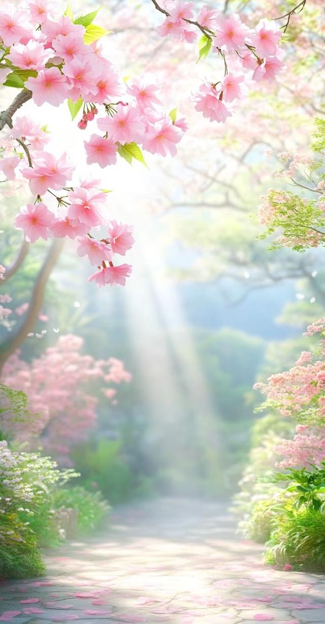 #风景如画，春暖花开，绿树成荫，美如仙境