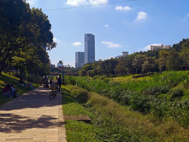 从学苑大道入大沙河绿过大学城后进深圳弯公园流花山景点【高清】