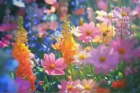 春暖花开，百花齐开；人间四月，好运相伴；春暖山河，平安喜乐。图片