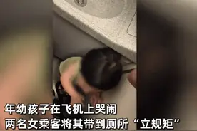 幼童哭闹被关飞机厕所，为何家长同意网友不同意图片