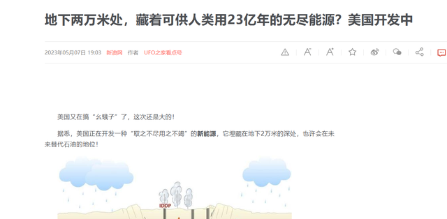 地下两万米，藏着可供人类用23亿年的无尽能源？美国已经在开发了