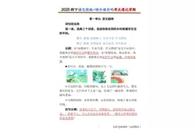 四年级下册《语文园地+快乐读书吧》核心考点速记背默指南图片