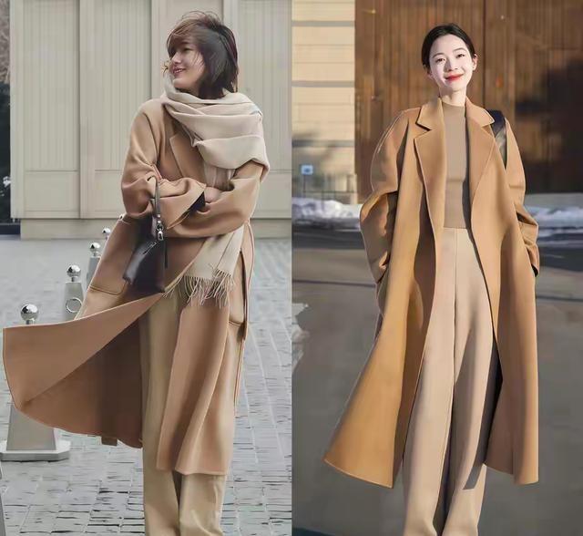 看了宋佳的大衣穿搭，我悟了：大衣不配打底裤，鞋穿低跟	，更优雅