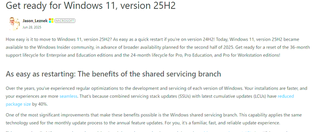微软宣布11月11日终止支持Win11 23H2，建议升级至最新版本
