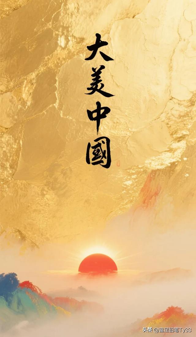大美中国，山河壮丽如画，五岳巍峨，江河奔腾，尽显华夏磅礴风姿