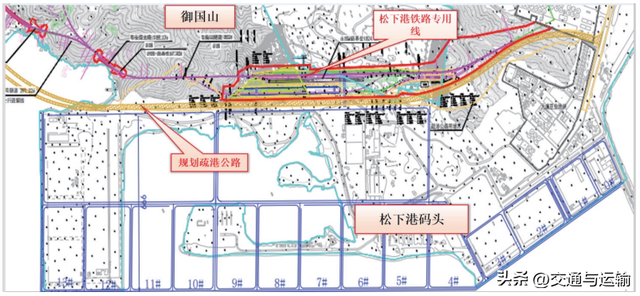 福州松下港铁路专用线松下港站布置方案研究