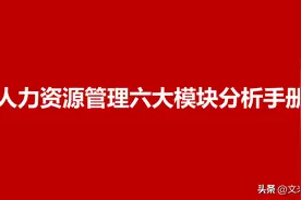 66页人力资源管理六大模块分析手册，人力资源规划、招聘、培训图片