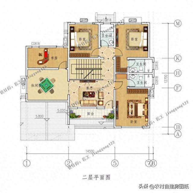 4款二层农村别墅，中式三合院设计，40万就够建一栋