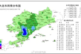 大连气象台：昨天夜间大连6个站出现暴雨，预计8月20日至21日有暴雨灾害中风险图片