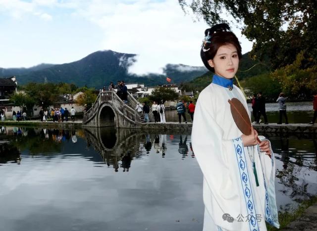 汉服旗袍美女秀宏村