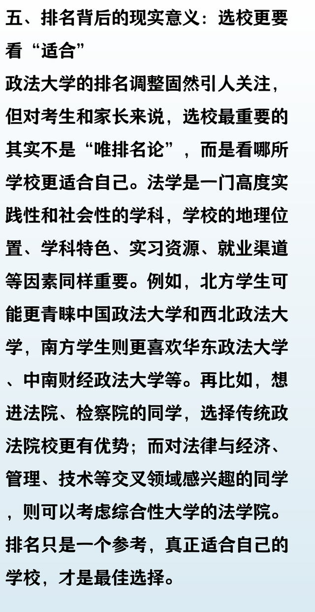 “政法大学”排名“大调整”，榜首众望所归，西法大位列第四