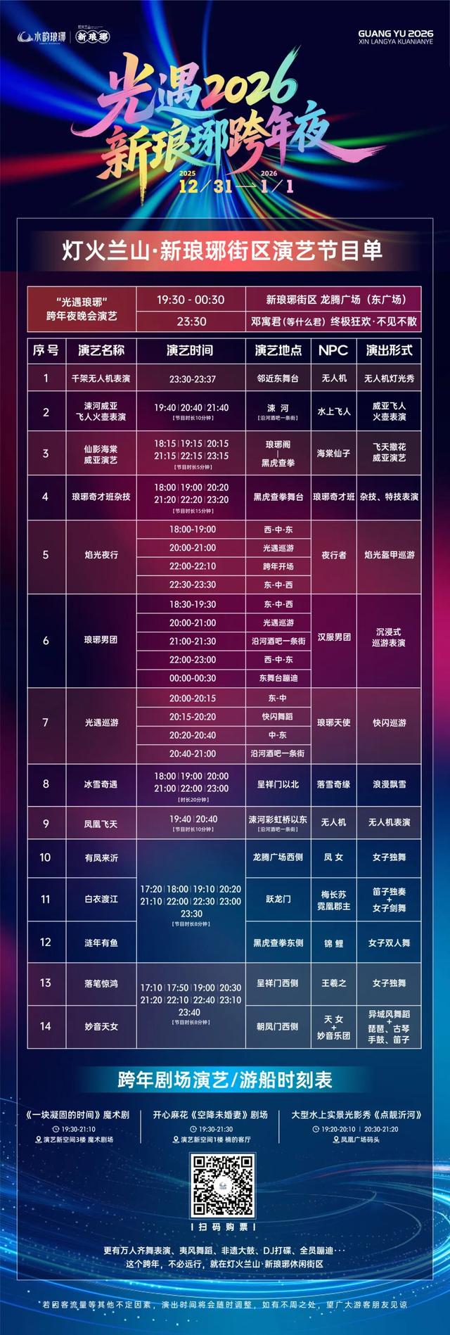 临沂元旦狂欢攻略！7小时免费跨年狂欢！山巅追光、焰火、无人机、音乐会……