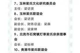各地梁氏宗亲组织会会长名单图片