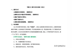 2025年*小升初六年级文言文阅读专题23课外文言文阅读（讲义）图片