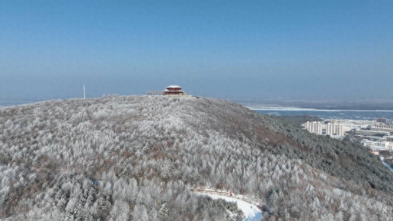 黑龙江抚远：雪绘东极胜景 琼枝凝霜如画