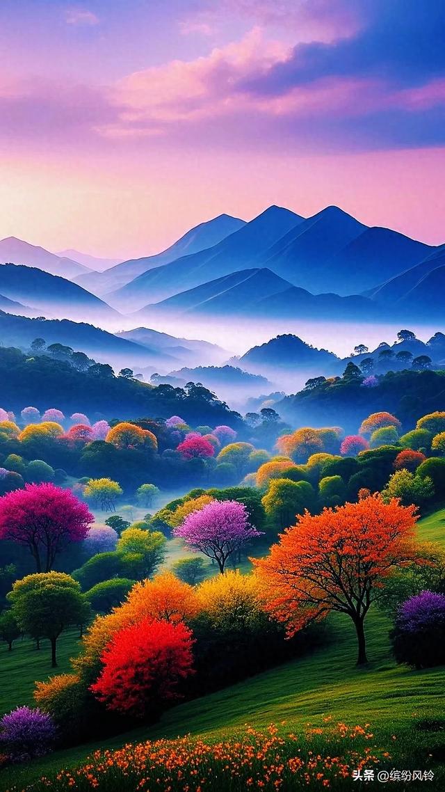 雾是山的软缎，一层叠着一层