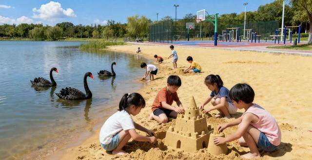 冬季遛娃户外运动好去处之二——天健湖公园