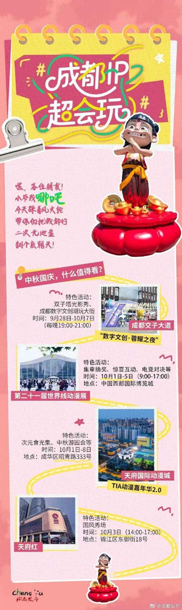 国庆假期去哪里？成都IP超会玩