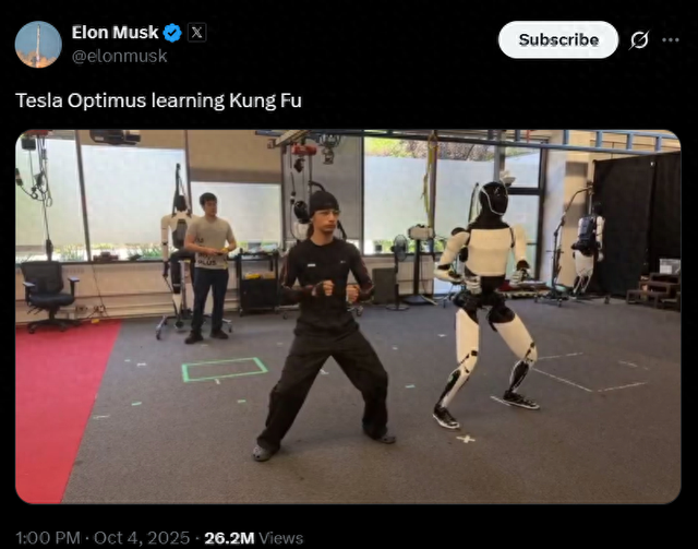 马斯克回归初见成效：Optimus开始学功夫 特斯拉官宣年底推出第三代人形机器人