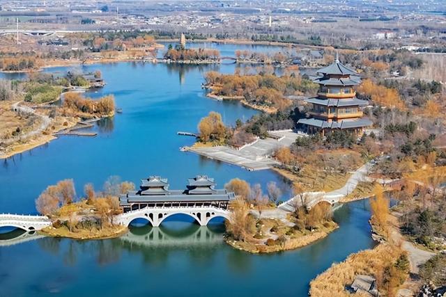 西安:冬日渼陂湖 湖光山色美如画