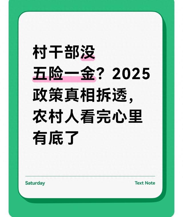 村干部的保障：2025不是五险一金，但这些补贴能拿