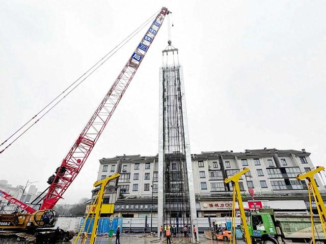 绍兴地铁4号线世茂广场站首幅地连墙顺利浇筑