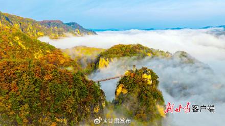 崆峒山进入秋景最佳观赏期
