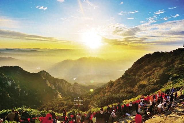 天下泰山丨金光漫岭 瑞气盈峦