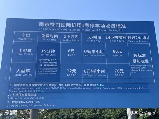 2025禄口机场停车费，附近哪里便宜点